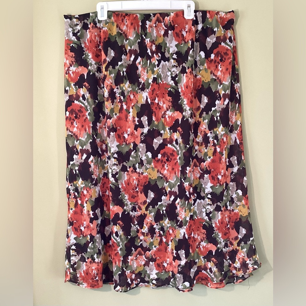 Cato Woman Fully Lined Maxi Floral Print Skirt 26/28